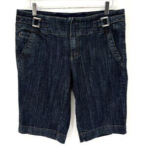 Vintage Y2K Jorts‎ Bermuda Jean Shorts Size 14 Grunge Streetwear Denim Dark Wash
